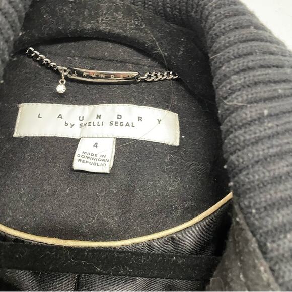 Laundry Shelli Segal Black Belted Short Trench Coat 4 - Picture 5 of 10